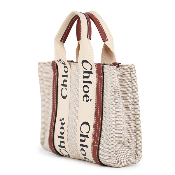 クロエ ハンドバッグ ウッディ スモール トートバッグ キャンバス/レザー Chloe バッグ