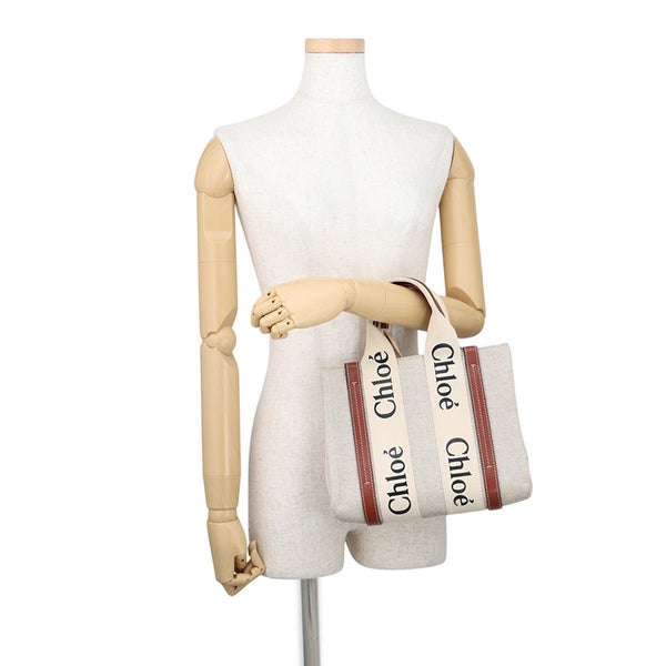 クロエ ハンドバッグ ウッディ スモール トートバッグ キャンバス/レザー Chloe バッグ