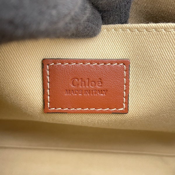 クロエ ハンドバッグ ウッディ スモール トートバッグ キャンバス/レザー Chloe バッグ
