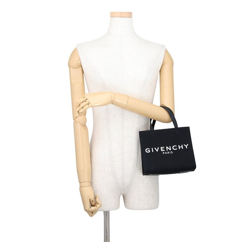 ジバンシー ハンドバッグ G-TOTE MINI TOTE BAG キャンバス BB50N0B1F1 GIVENCHY 2wayショルダー 黒 白