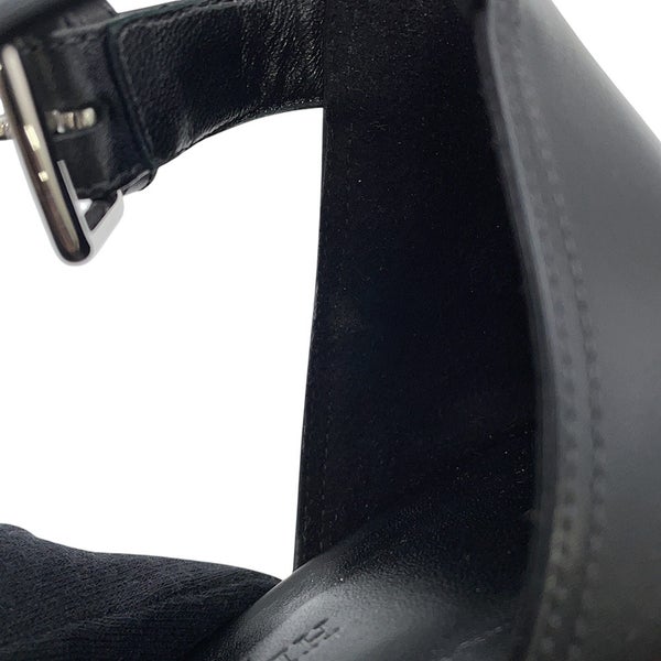 エルメス サンダル イリュージョン 35 レザー レディースサイズ35 HERMES 靴 黒
