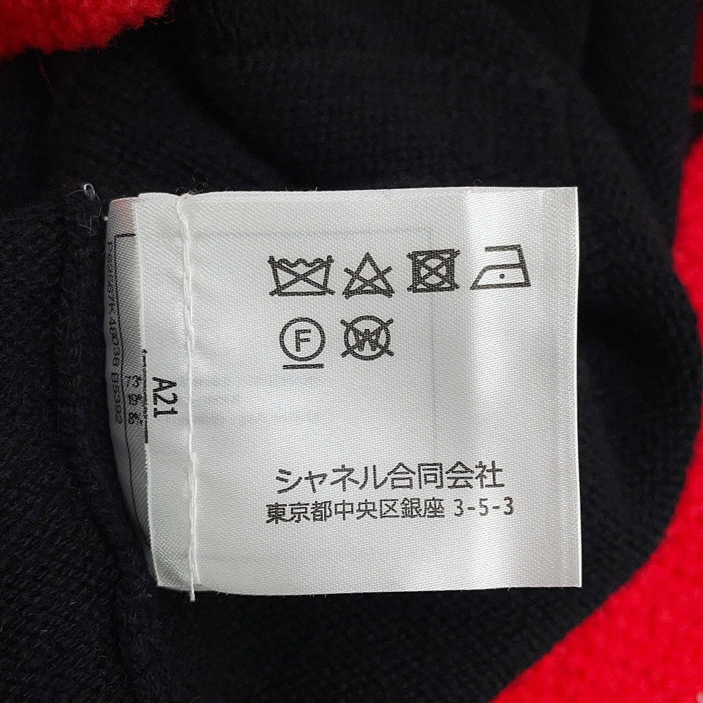 シャネル カーディガン ライオンボタン カシミヤ混ニット レディース
