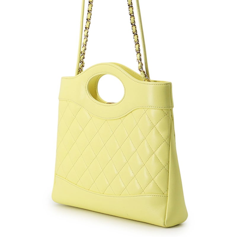シャネル チェーンショルダーバッグ マトラッセ スモールショッピングバッグ シャイニーカーフスキン AS4133 CHANEL