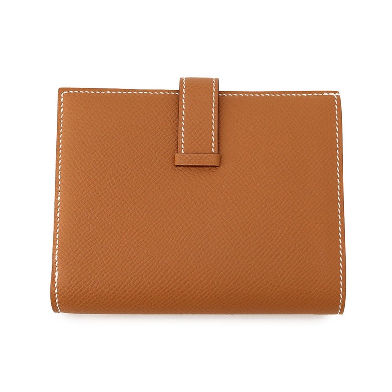 エルメス 二つ折り財布 ベアンコンパクト ゴールド/ゴールド金具 エプソン B刻印 財布