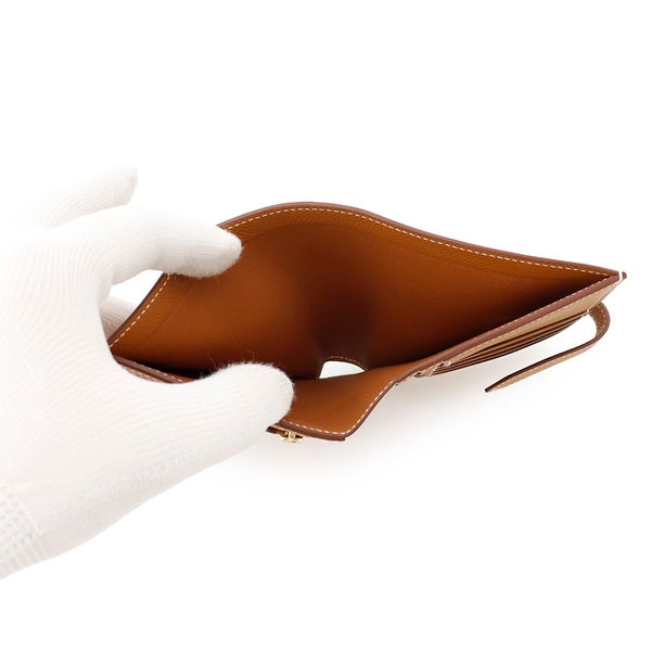エルメス 二つ折り財布 ベアンコンパクト ゴールド/ゴールド金具 エプソン B刻印 財布
