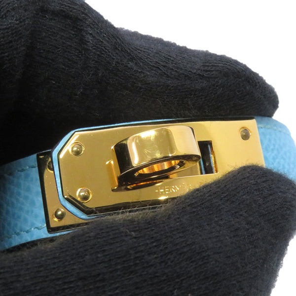 エルメス ブレスレット ケリー ドゥブルトゥール セレステ/ゴールド金具 エプソン U刻印 サイズT2 セレスト