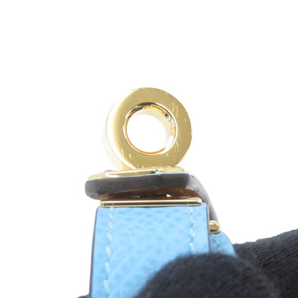 エルメス ブレスレット ケリー ドゥブルトゥール セレステ/ゴールド金具 エプソン U刻印 サイズT2 セレスト