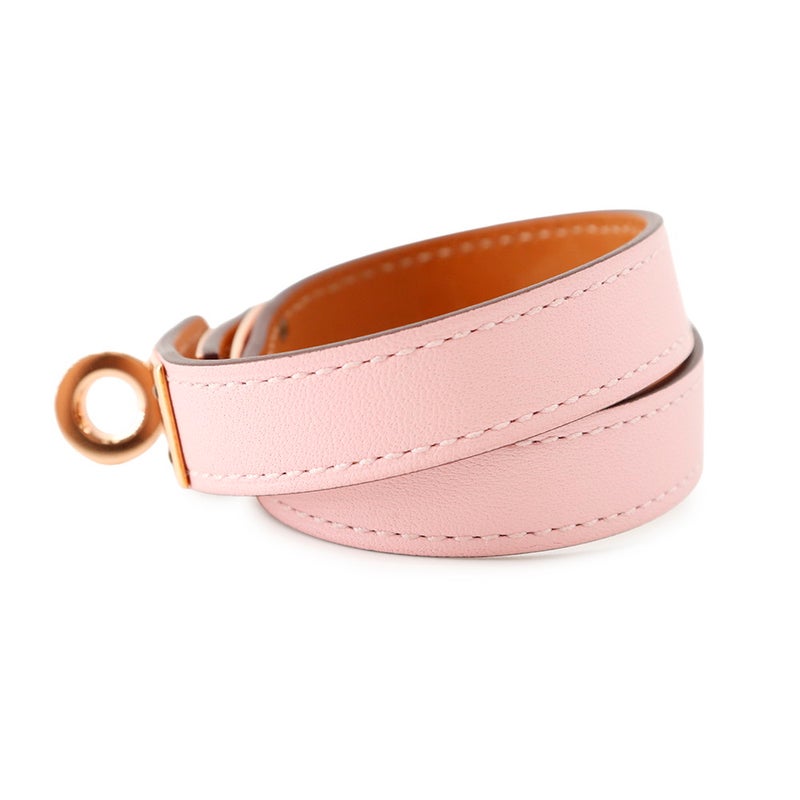 エルメス ブレスレット ケリー ドゥブルトゥール ローズサクラ/ピンクゴールド金具 スイフト U刻印 サイズT2