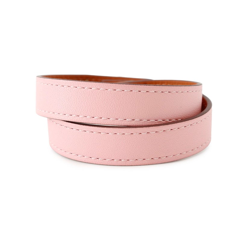 エルメス ブレスレット ケリー ドゥブルトゥール ローズサクラ/ピンクゴールド金具 スイフト U刻印 サイズT2
