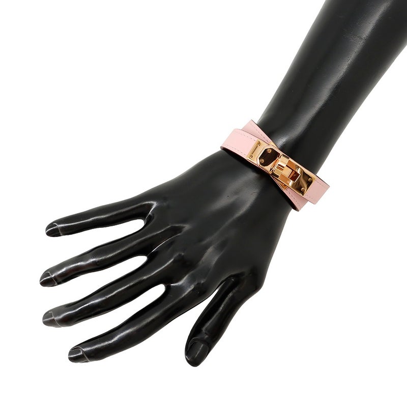 エルメス ブレスレット ケリー ドゥブルトゥール ローズサクラ/ピンクゴールド金具 スイフト U刻印 サイズT2