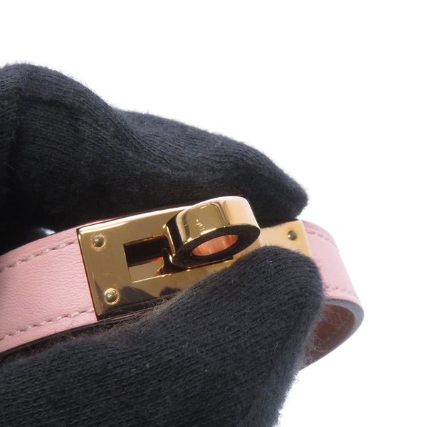 エルメス ブレスレット ケリー ドゥブルトゥール ローズサクラ/ピンクゴールド金具 スイフト U刻印 サイズT2