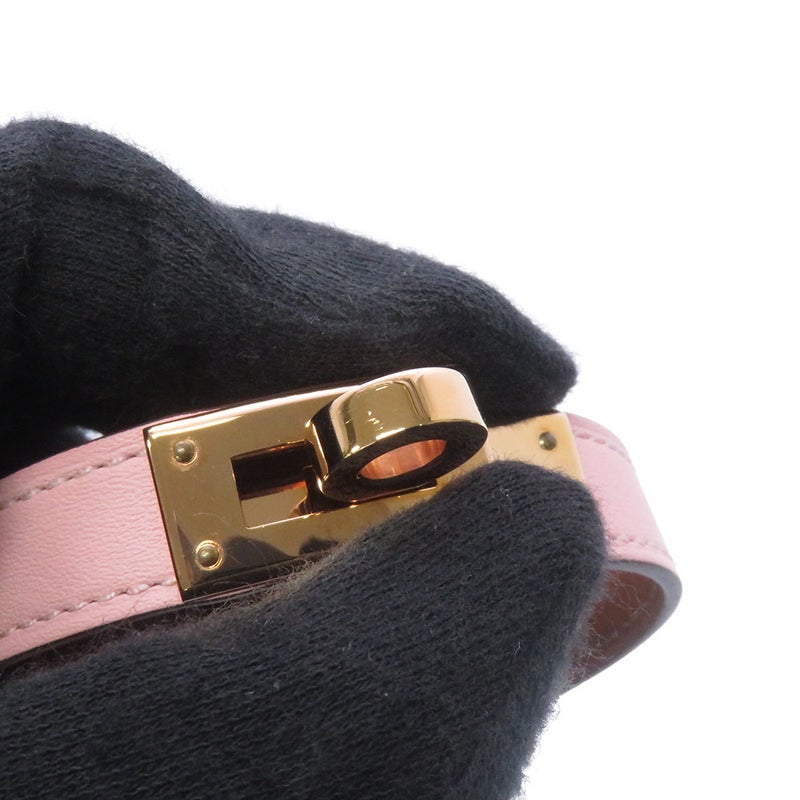 エルメス ブレスレット ケリー ドゥブルトゥール ローズサクラ/ピンクゴールド金具 スイフト U刻印 サイズT2