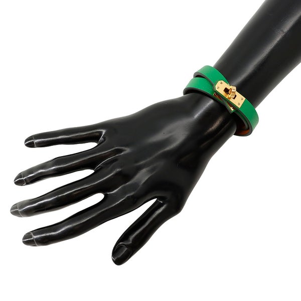 エルメス ブレスレット ミニケリー ドゥブルトゥール バンブー/ゴールド金具 シェブルミゾル U刻印 サイズT2