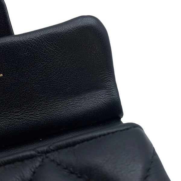 シャネル チェーンショルダーバッグ マトラッセ ココマーク ラムスキン AP2271 CHANEL 黒