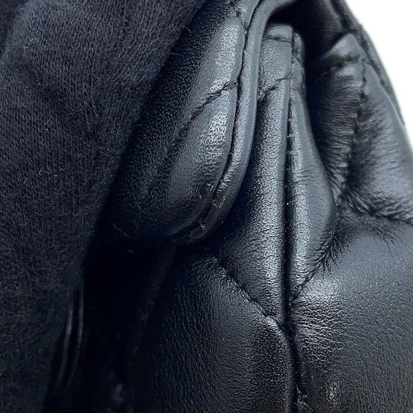 シャネル チェーンショルダーバッグ マトラッセ ココマーク ラムスキン AP2271 CHANEL 黒