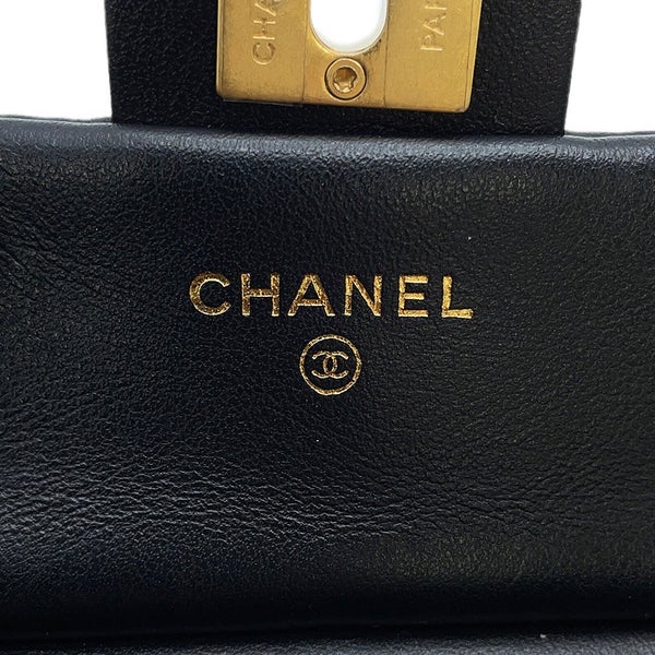シャネル チェーンショルダーバッグ マトラッセ ココマーク ラムスキン AP2271 CHANEL 黒