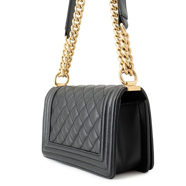 シャネル チェーンショルダーバッグ ボーイシャネル スモール マトラッセ ココマーク A67085 BOY CHANEL バッグ 黒