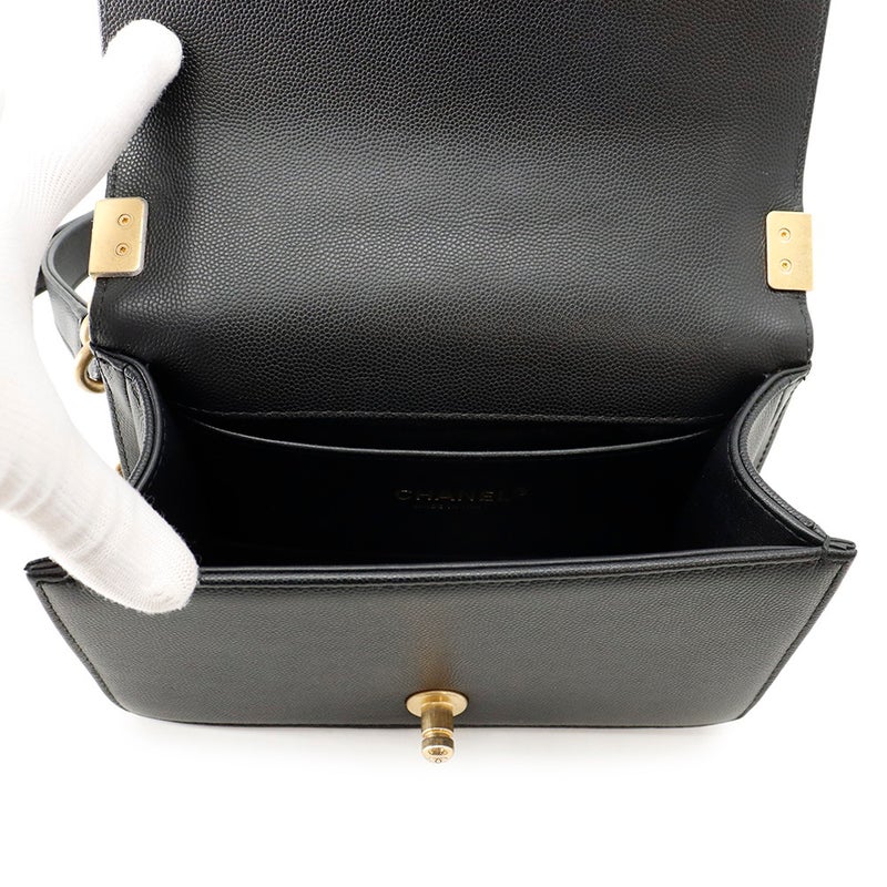 シャネル チェーンショルダーバッグ ボーイシャネル スモール マトラッセ ココマーク A67085 BOY CHANEL バッグ 黒
