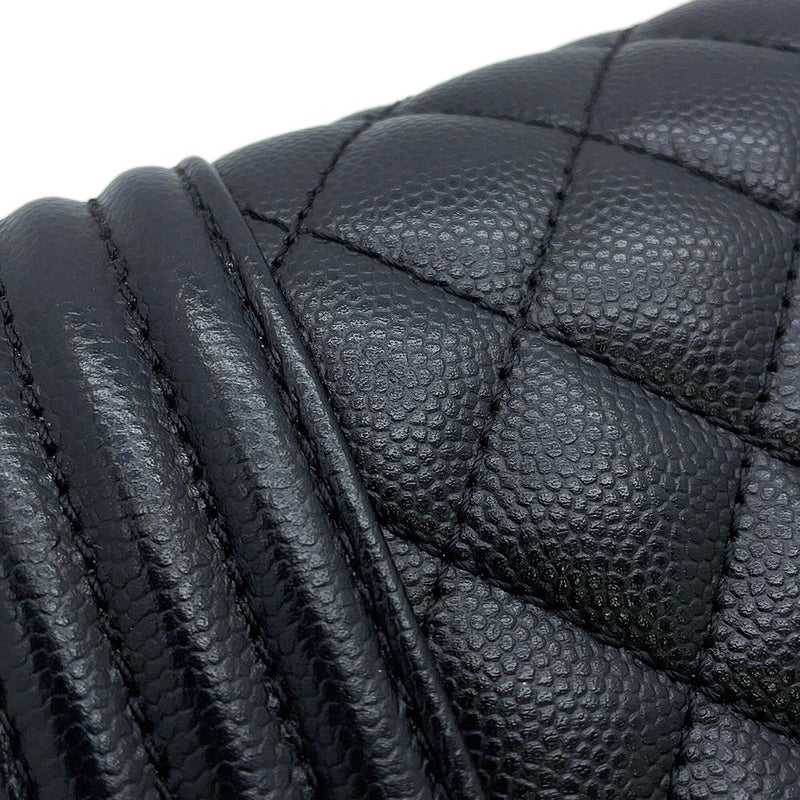 シャネル チェーンショルダーバッグ ボーイシャネル スモール マトラッセ ココマーク A67085 BOY CHANEL バッグ 黒