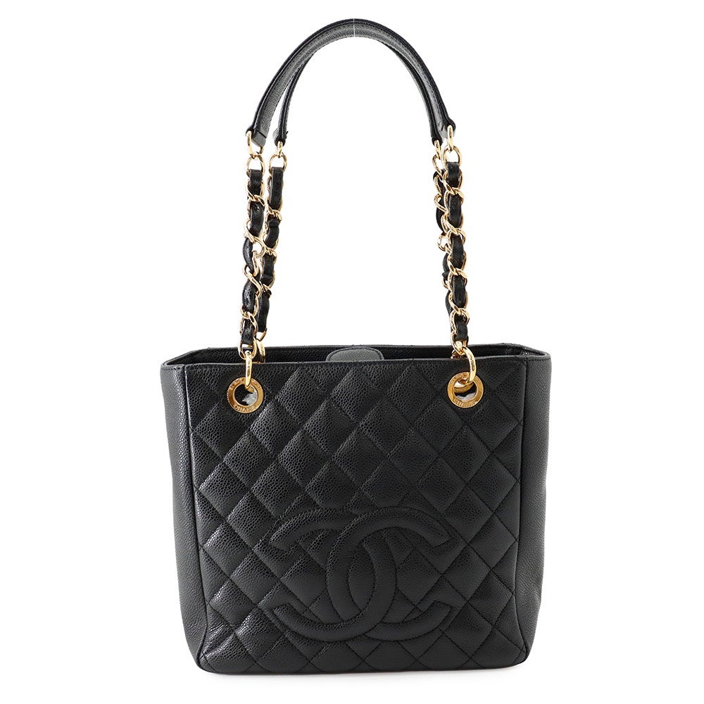 シャネル トートバッグ マトラッセ ココマーク PST A50994 CHANEL 黒