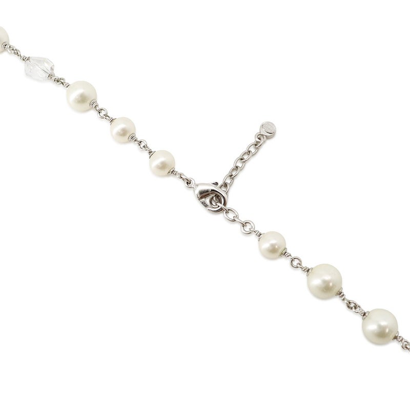 シャネル ネックレス ココマーク リボンモチーフ ラインストーン フェイクパール 08 P CHANEL アクセサリー