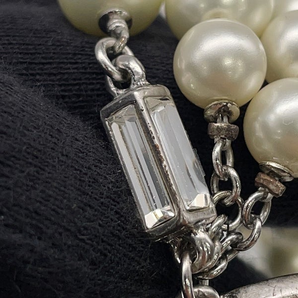 シャネル ネックレス ココマーク リボンモチーフ ラインストーン フェイクパール 08 P CHANEL アクセサリー