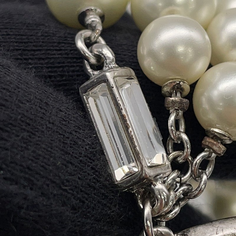 シャネル ネックレス ココマーク リボンモチーフ ラインストーン フェイクパール 08 P CHANEL アクセサリー