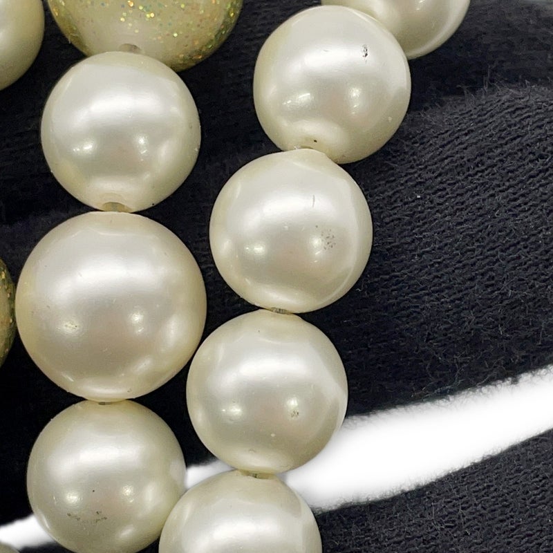 シャネル ネックレス ココマーク リボンモチーフ ラインストーン フェイクパール 08 P CHANEL アクセサリー