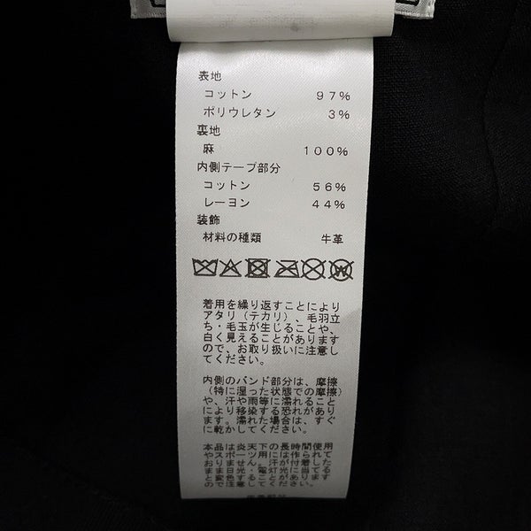 エルメス キャップ マイルス コットン サイズ58 HERMES 帽子 黒