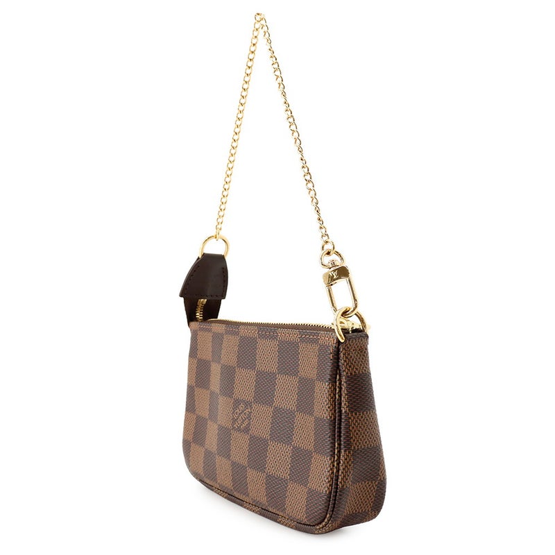 ルイヴィトン ポーチ ダミエ・エベヌ ミニ・ポシェット・アクセソワール N58009 LOUIS VUITTON ヴィトン アクセサリーポーチ