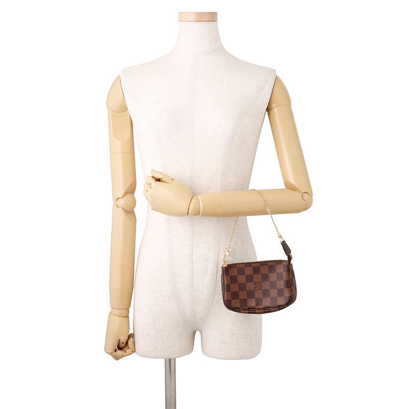 ルイヴィトン ポーチ ダミエ・エベヌ ミニ・ポシェット・アクセソワール N58009 LOUIS VUITTON ヴィトン アクセサリーポーチ