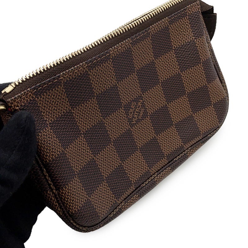 ルイヴィトン ポーチ ダミエ・エベヌ ミニ・ポシェット・アクセソワール N58009 LOUIS VUITTON ヴィトン アクセサリーポーチ