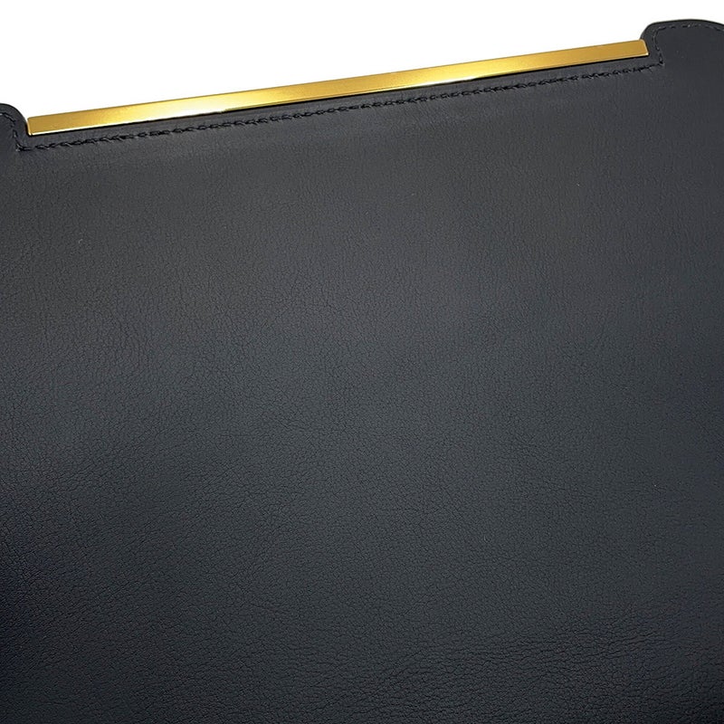 エルメス ショルダーバッグ ゲタ スリム ブラック/ゴールド金具 エプソン G刻印 HERMES 黒