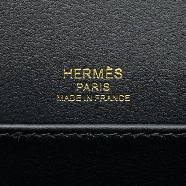 エルメス ショルダーバッグ ゲタ スリム ブラック/ゴールド金具 エプソン G刻印 HERMES 黒