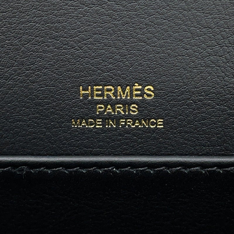 エルメス ショルダーバッグ ゲタ スリム ブラック/ゴールド金具 エプソン G刻印 HERMES 黒