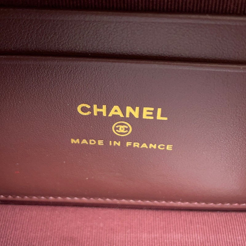 シャネル チェーンショルダーバッグ マトラッセ バニティ ココマーク キャビアスキン AP4385 CHANEL ヴァニティ 黒