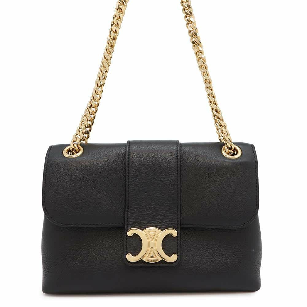 【極美品】　セリーヌ　チェーンショルダーバック CELINE（セリーヌ） ショルダーバッグ Celine Logo Triomphe Chain
