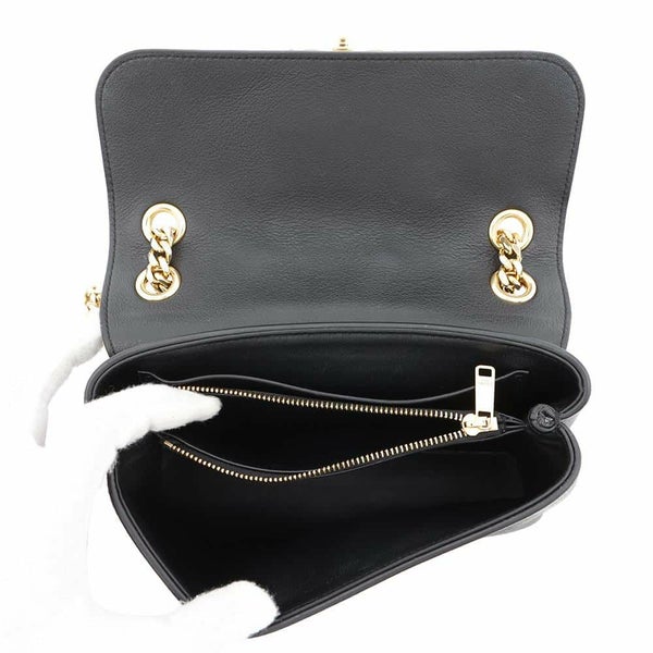 セリーヌ チェーンショルダーバッグ トリオンフ ティーン ヴィクトワール カーフレザー 116593 CELINE 黒