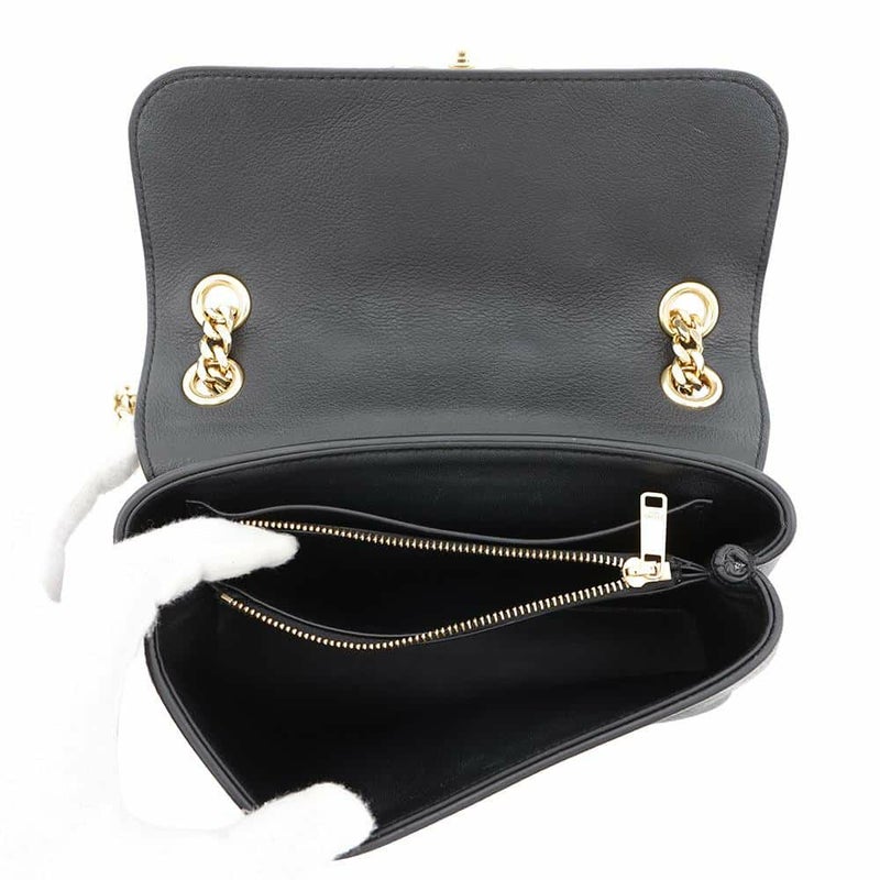 セリーヌ チェーンショルダーバッグ トリオンフ ティーン ヴィクトワール カーフレザー 116593 CELINE 黒