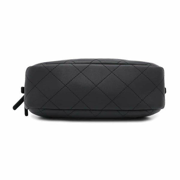 シャネル ハンドバッグ マトラッセ ココマーク ボーリングバッグ CHANEL 2WAYショルダーバッグ 黒