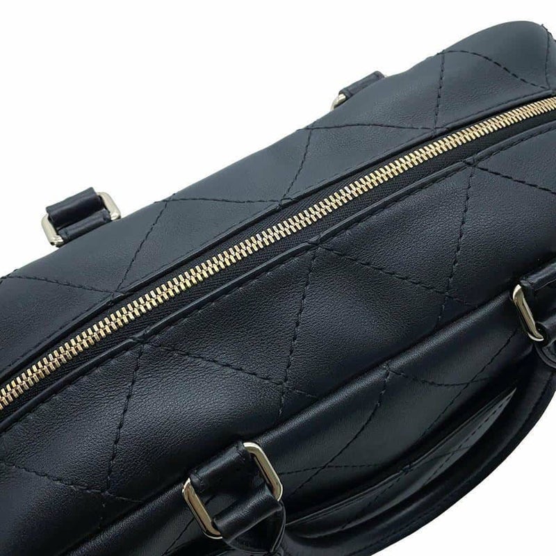 シャネル ハンドバッグ マトラッセ ココマーク ボーリングバッグ CHANEL 2WAYショルダーバッグ 黒