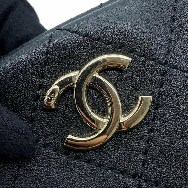 シャネル ハンドバッグ マトラッセ ココマーク ボーリングバッグ CHANEL 2WAYショルダーバッグ 黒