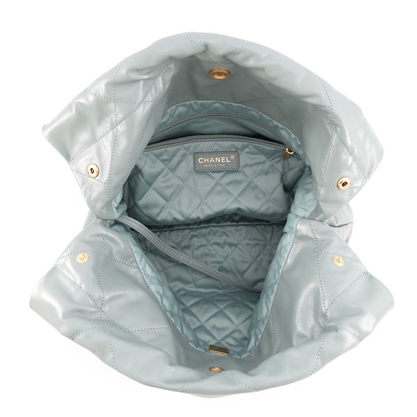 シャネル ハンドバッグ CHANEL 22 マトラッセ スモール シャイニーカーフレザー AS3260 ポーチ付き