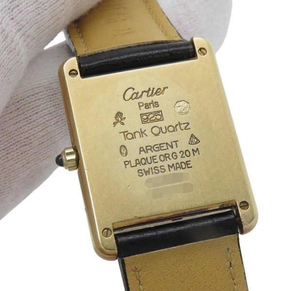 カルティエ マストタンク LM ヴェルメイユ 6 81006 Cartier 腕時計 アイボリー文字盤