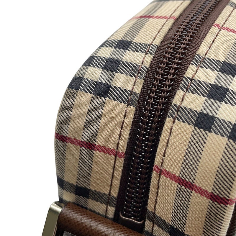 バーバリー ショルダーバッグ ノバチェック キャンバス/レザー BURBERRY 黒