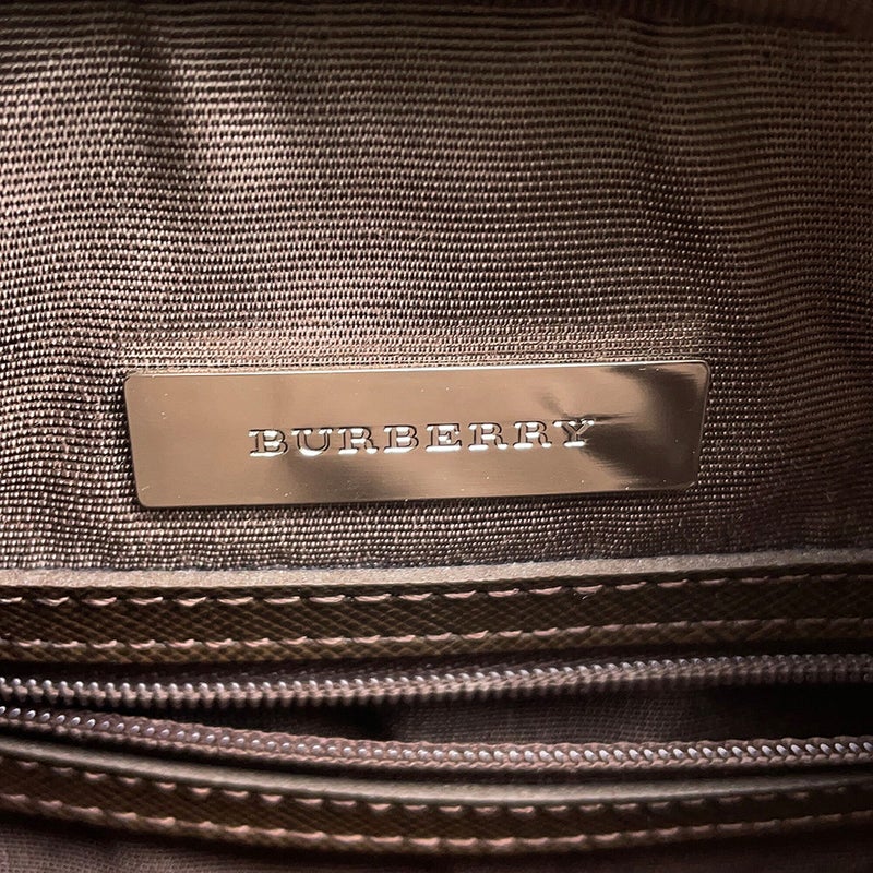 バーバリー ショルダーバッグ ノバチェック キャンバス/レザー BURBERRY 黒