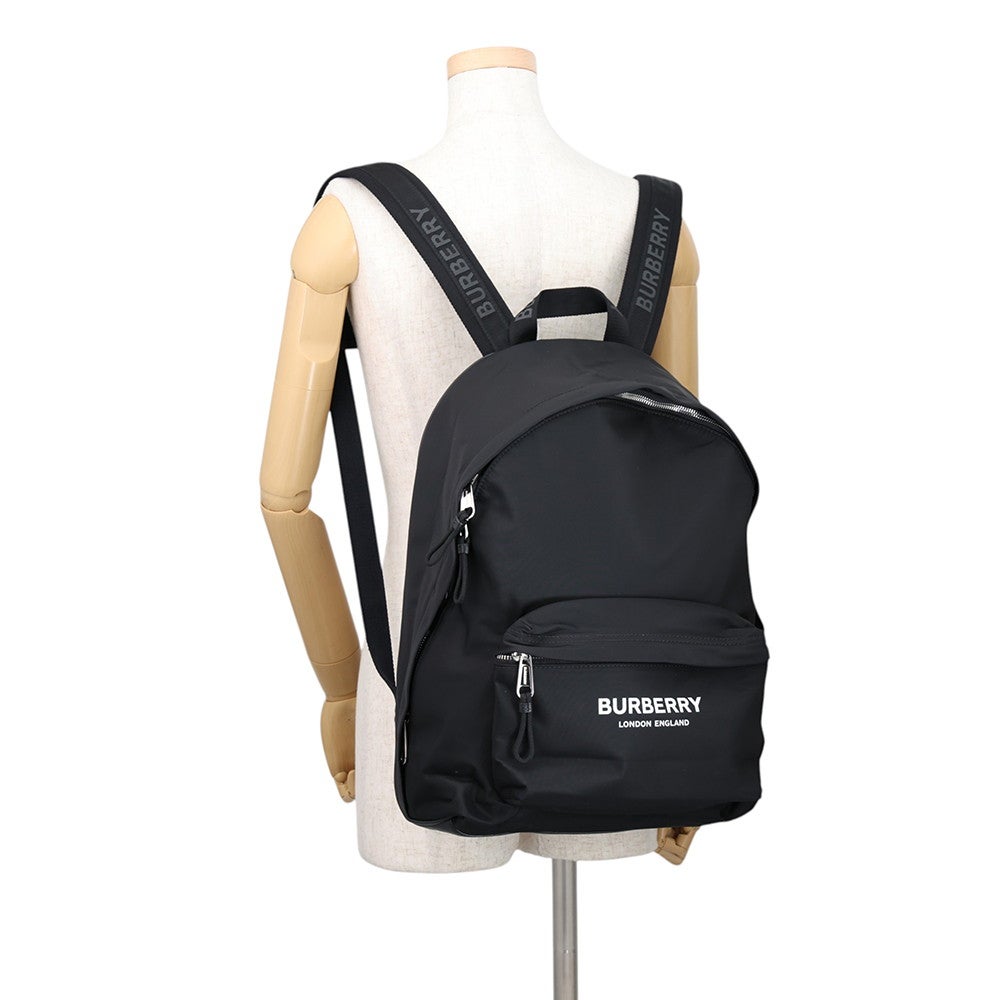 バーバリーバックパック ナイロン ブラック ロゴ 8016109 BURBERRY
