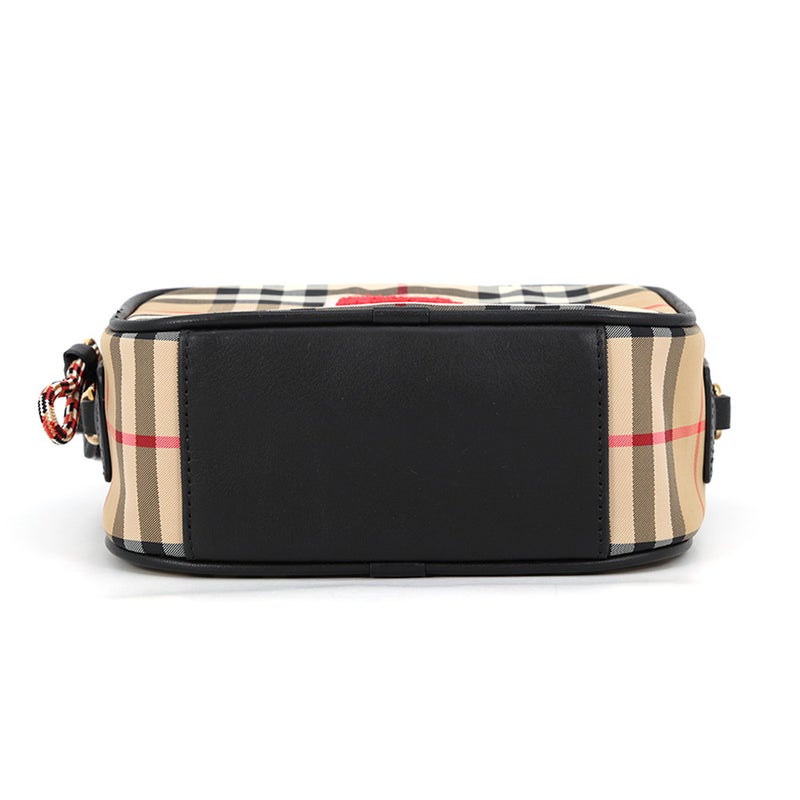 バーバリー ショルダーバッグ ノバチェック Bワッペン ナイロン/レザー 8023901 BURBERRY ブラック 黒