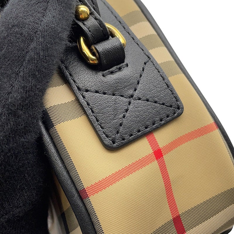 バーバリー ショルダーバッグ ノバチェック Bワッペン ナイロン/レザー 8023901 BURBERRY ブラック 黒