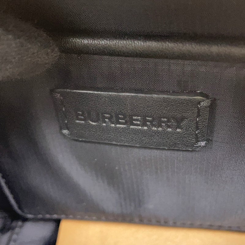 バーバリー ショルダーバッグ ノバチェック Bワッペン ナイロン/レザー 8023901 BURBERRY ブラック 黒